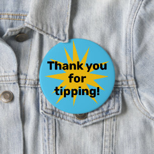 Thank You for Tipping! Starburst Button