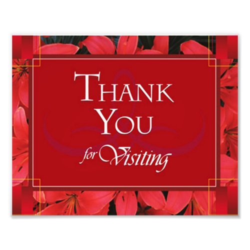 Thank You For Visiting Photo Print