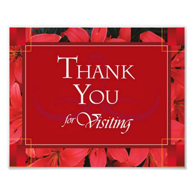 Thank You For Visiting Photo Print (Front)