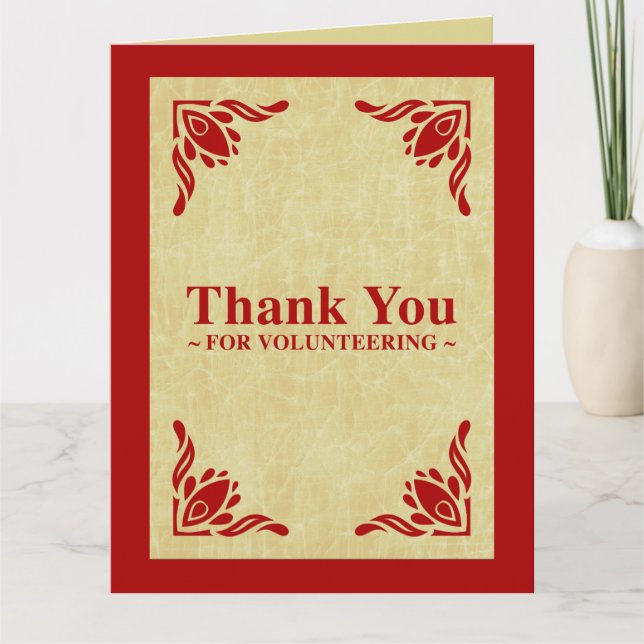 thank you for volunteering (Front)