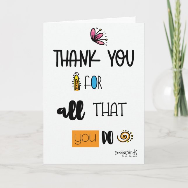 Thank You for Volunteering Card (Front)
