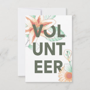 thank you for volunteering flowers