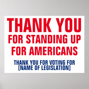 Thank You for Voting For Legislation Template Poster