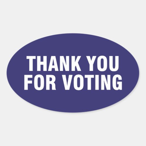 Thank you for voting oval sticker