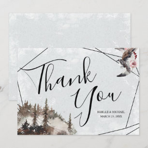 Thank You for Wedding with Raven and Moon Invitation