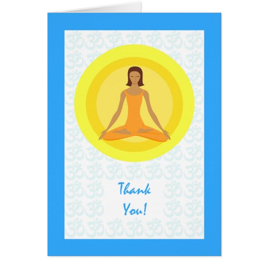 Thank You for Yoga Instuctor, Yoga Pose Design Card | Zazzle.com