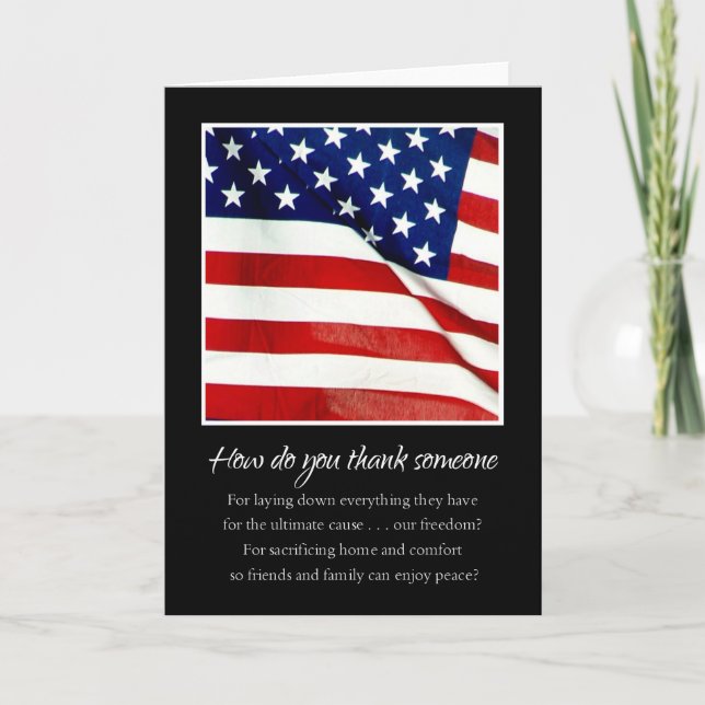 Thank You for You Service Military Thank You (Front)