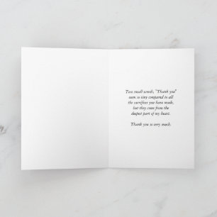 Thank You for You Service Military Thank You Card