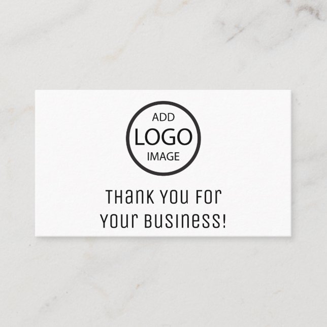 Thank You For Your Business Business Card (Front)