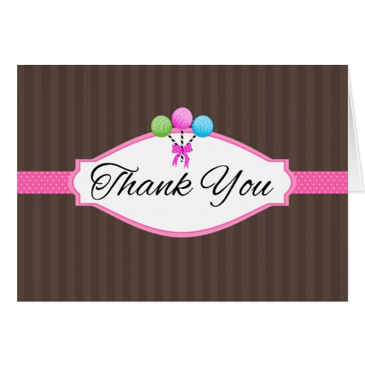 Thank You For Your Business Cake Pops Note Cards | Zazzle