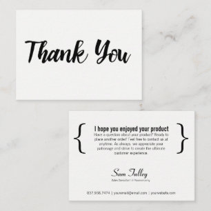 Thank You For Your Business Card