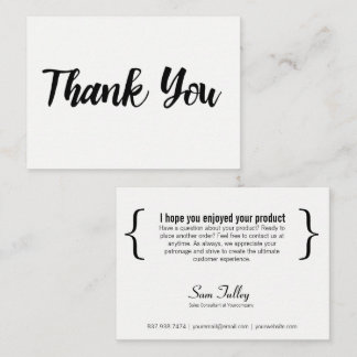 Thank You For Your Business Card