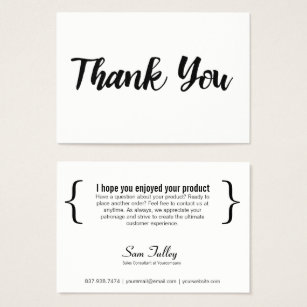 Graude Business Cards Templates Zazzle Thank You For Your Business Card
