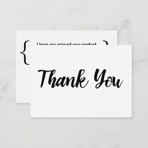 Thank You For Your Business Card