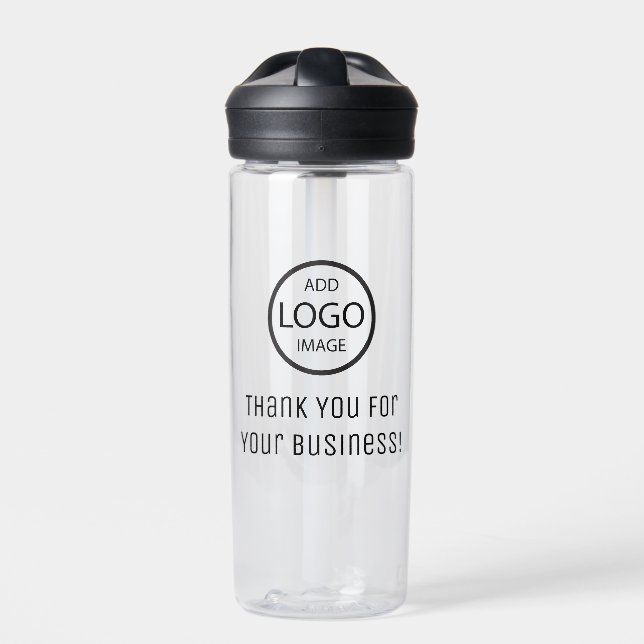 Thank You for Your Business | Company Sticker Water Bottle (Front)