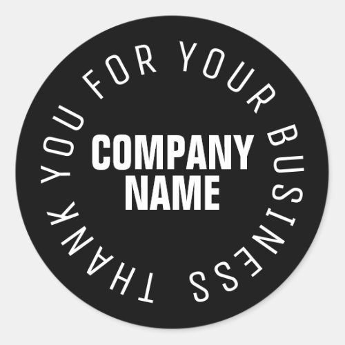 Thank you for your business corporate company classic round sticker