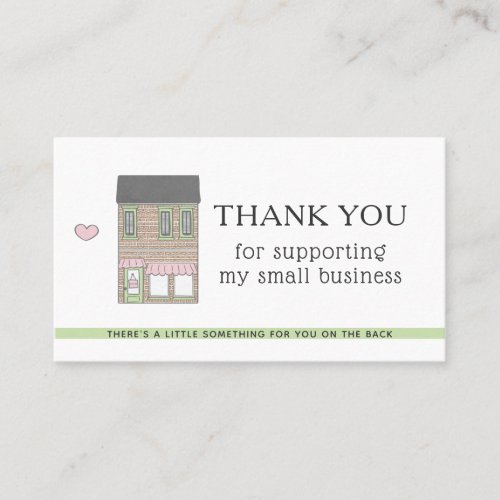 Thank You for your Business Coupon Code Shop Heart Business Card