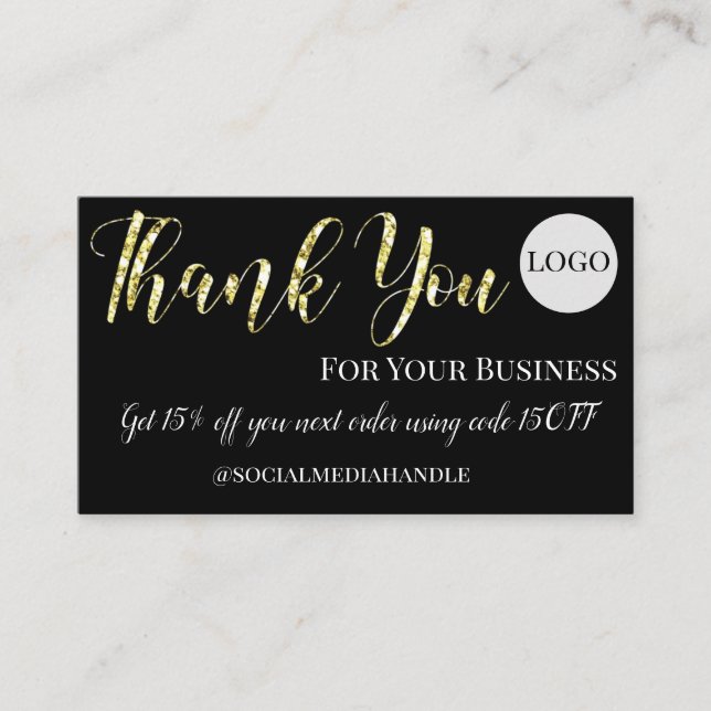 Thank You for Your Business Discount Loyalty Card (Front)