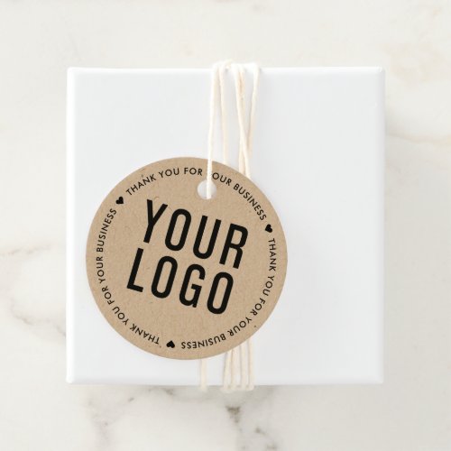 Thank You For Your Business Kraft Logo Tag