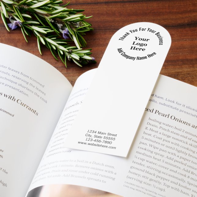 Thank You for Your Business Logo Contact Info Bookmarks (Book)
