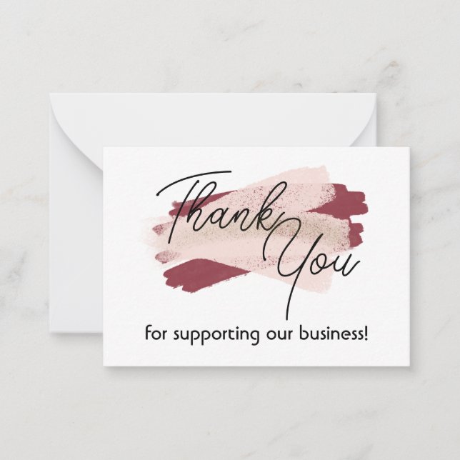 Thank You For Your Business Note Card (Front)