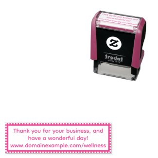 Thank You For Your Business Personalized Text URL Self-inking Stamp
