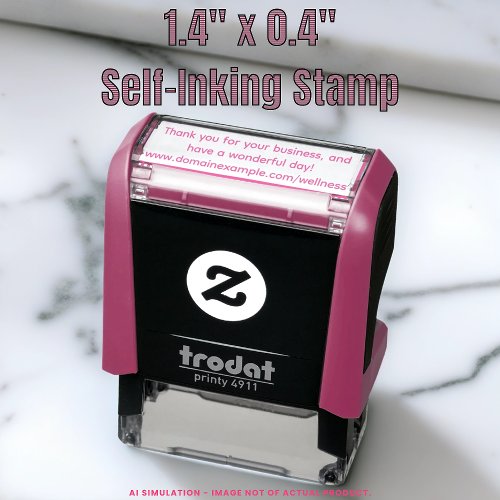 Thank You For Your Business Personalized Text URL  Self-inking Stamp