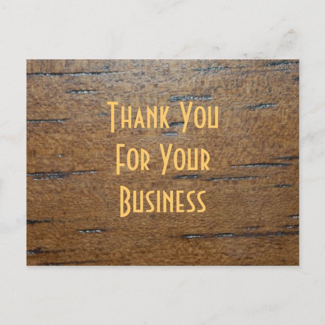 Thank You for Your Business Postcard (Front)