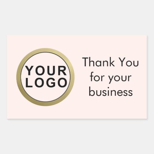 Thank You For Your Business Sticker  Your Logo