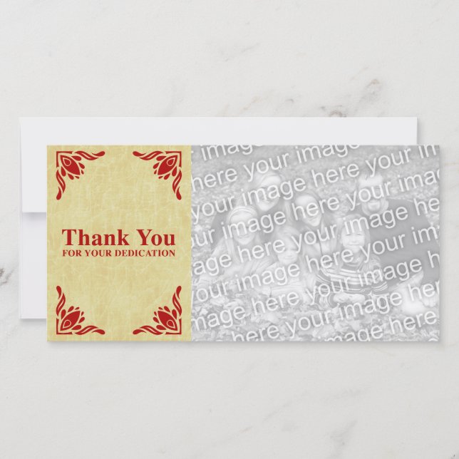 thank you for your dedication card (Front)