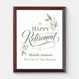 Thank You For Your Dedication Personalized Name Award Plaque