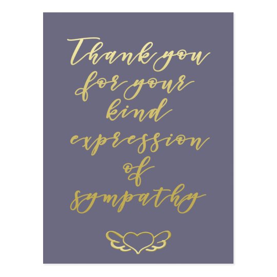 Thank you for your expression of sympathy Postcard