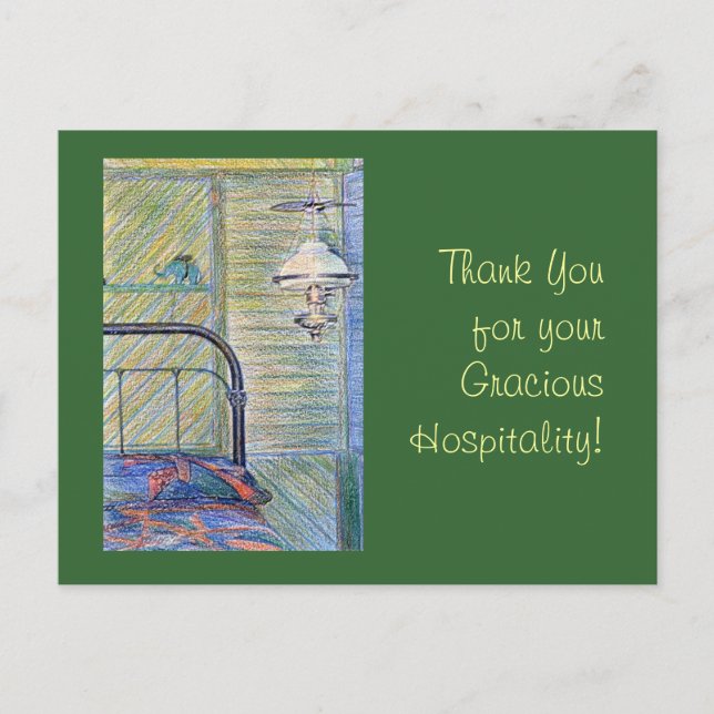Thank You for your Gracious Hospitality! Postcard (Front)