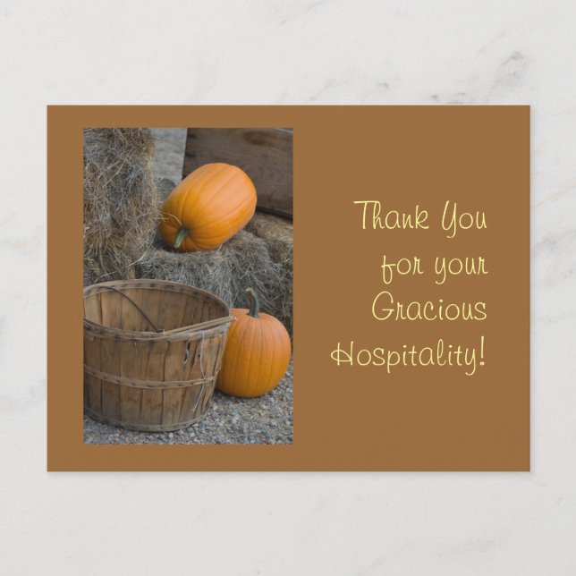 Thank You for your Gracious Hospitality! Postcard (Front)
