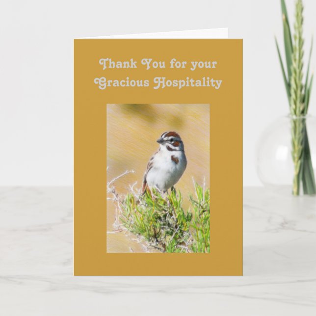 Thank You for your Gracious Hospitality Template (Front)