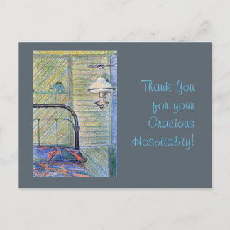Thank You for your Gracious Hospitality Template Postcard