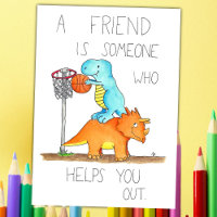 THANK YOU FOR YOUR HELP postcard by Nicole Janes