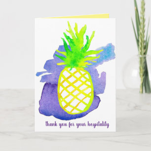 Thank You For Your Hospitality Pinapple Fruit Card