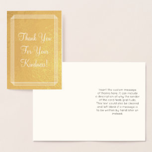 "Thank You For Your Kindness!" Greeting Card