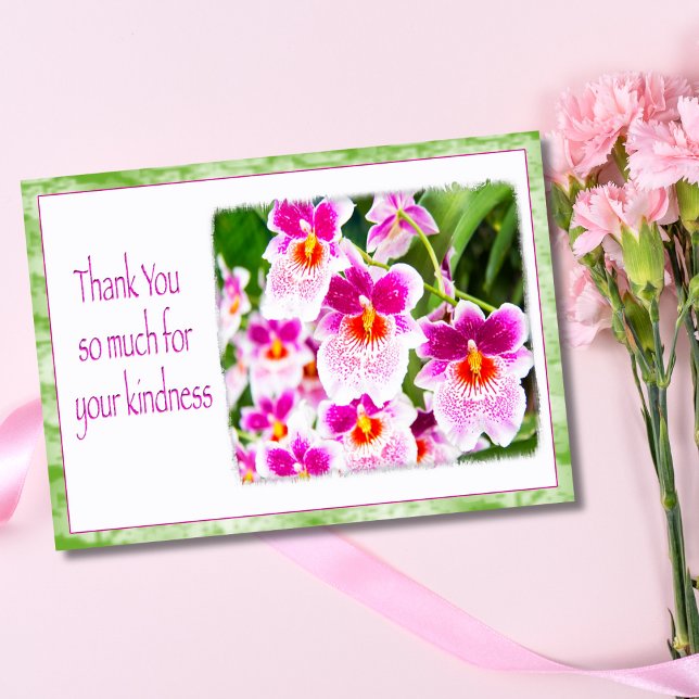 Thank You For Your Kindness Tropical Orchids Card (Creator Uploaded)