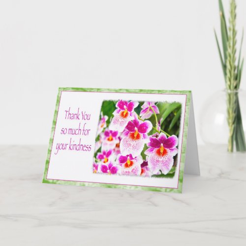 Thank You For Your Kindness Tropical Orchids Card