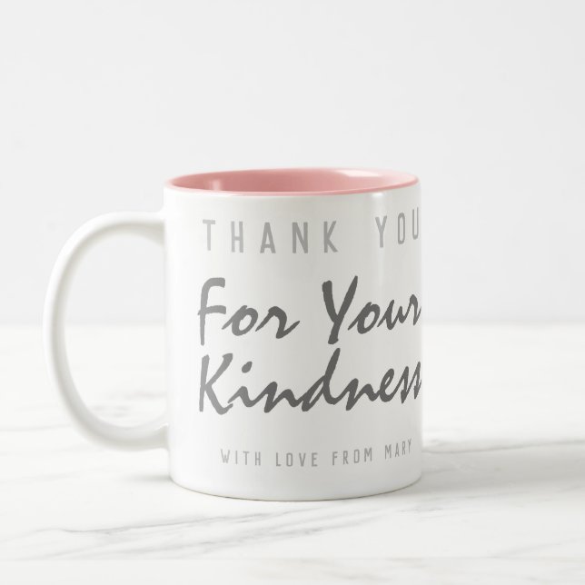 Thank You For Your Kindness Two-Tone Coffee Mug (Left)