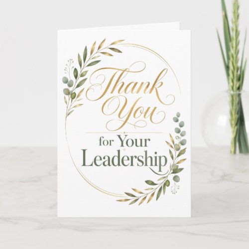 Thank You for Your Leadership Gift Card