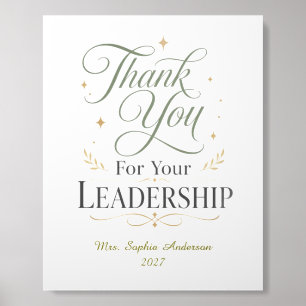 Thank You For Your Leadership Personalized Name Acrylic Photo Tile
