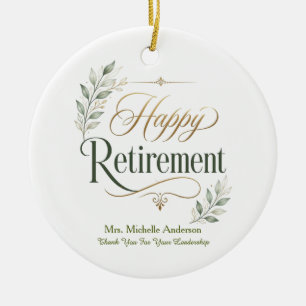 Thank You For Your Leadership Personalized Name Ceramic Ornament