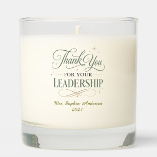 Thank You For Your Leadership Personalized Scented Candle