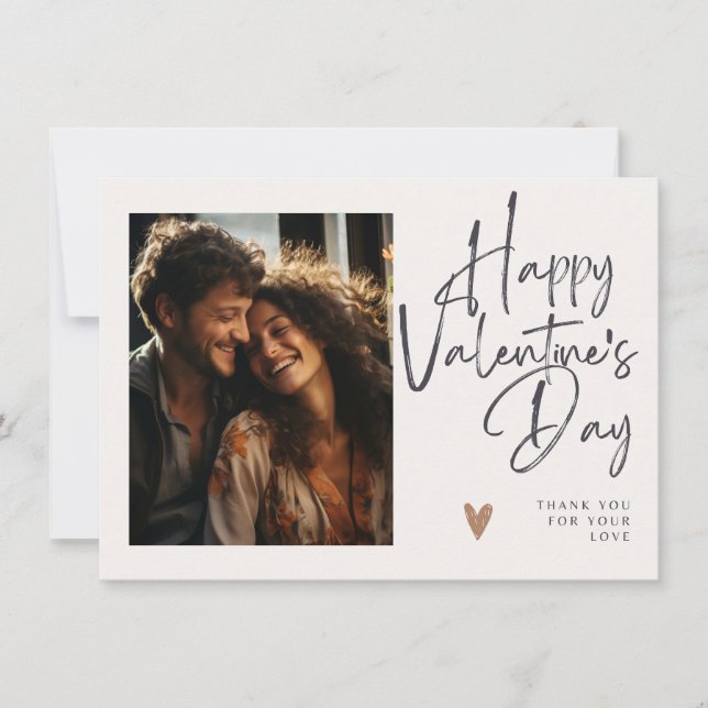Thank You For Your Love | Photo Valentine Card (Front)