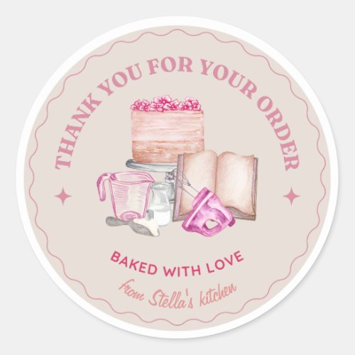 Thank you for your order Bakery Classic Round Sticker