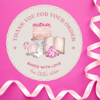 Thank you for your order Bakery Classic Round Sticker