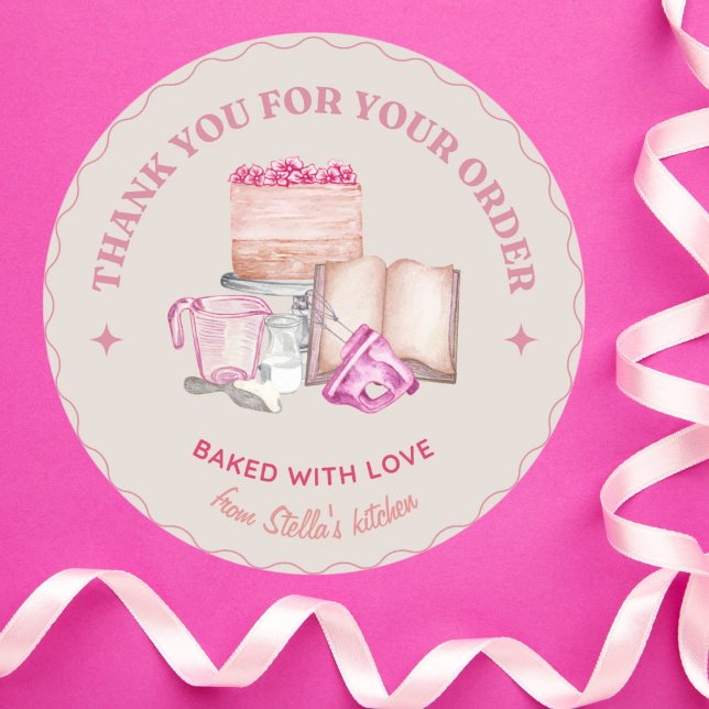 Thank you for your order Bakery Classic Round Sticker (Creator Uploaded)